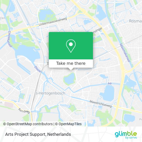 Arts Project Support map