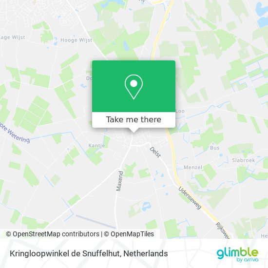 Kringloopwinkel de Snuffelhut map