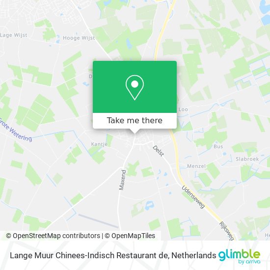 Lange Muur Chinees-Indisch Restaurant de Karte