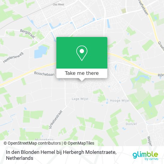 In den Blonden Hemel bij Herbergh Molenstraete Karte