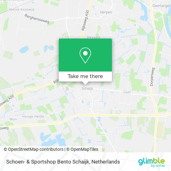 Schoen- & Sportshop Bento Schaijk Karte