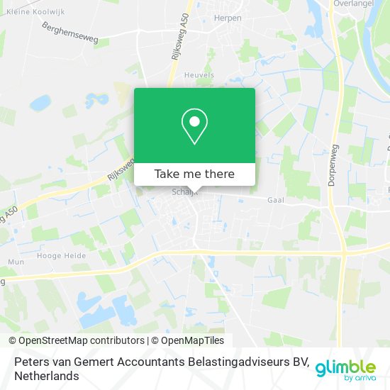 Peters van Gemert Accountants Belastingadviseurs BV map