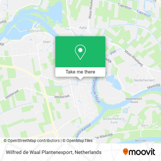 Wilfred de Waal Plantenexport map
