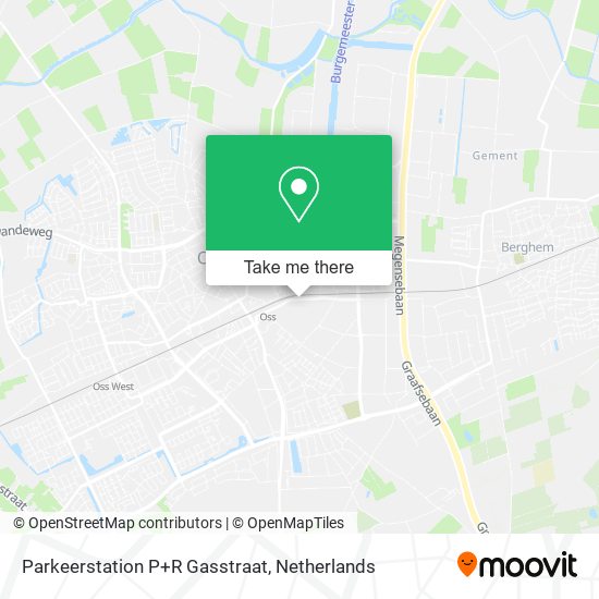 Parkeerstation P+R Gasstraat map