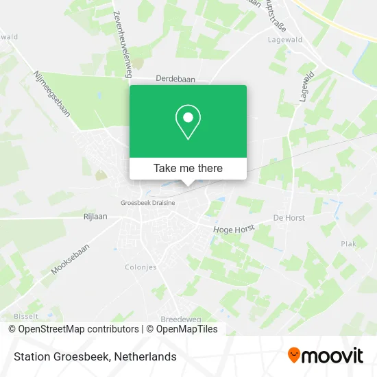 Station Groesbeek map