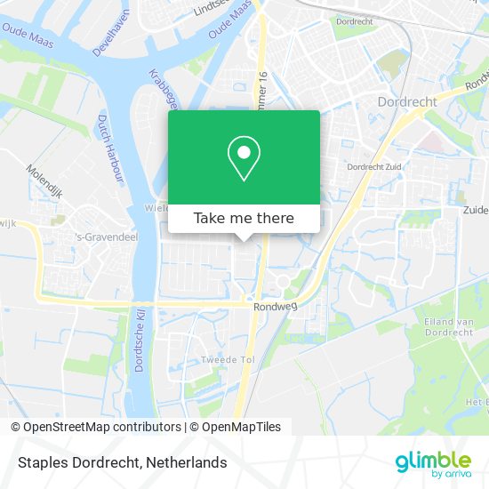 Staples Dordrecht map