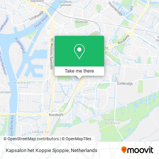 Kapsalon het Koppie Sjoppie map