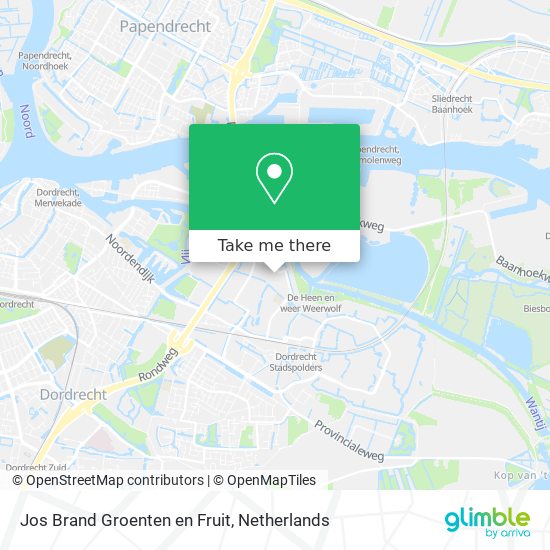 Jos Brand Groenten en Fruit map