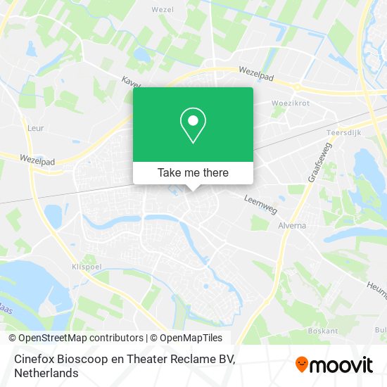 Cinefox Bioscoop en Theater Reclame BV map