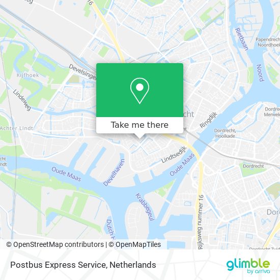 Postbus Express Service map