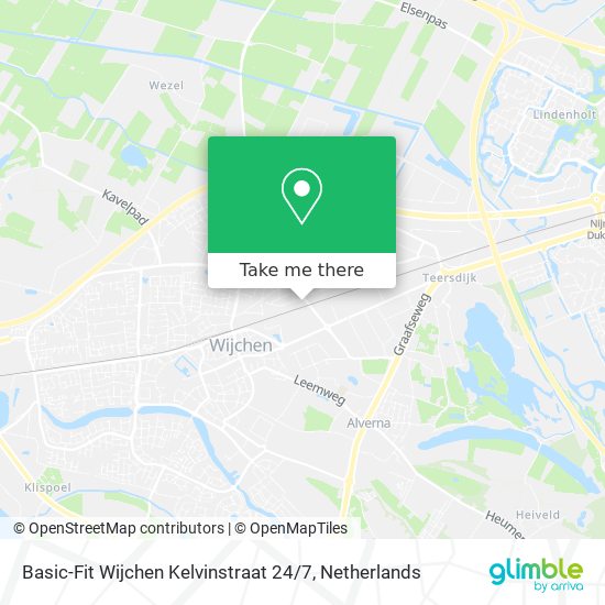 Basic-Fit Wijchen Kelvinstraat 24 / 7 Karte