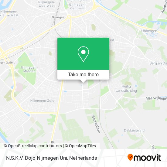 N.S.K.V. Dojo Nijmegen Uni map