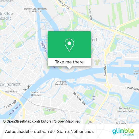 Autoschadeherstel van der Starre map