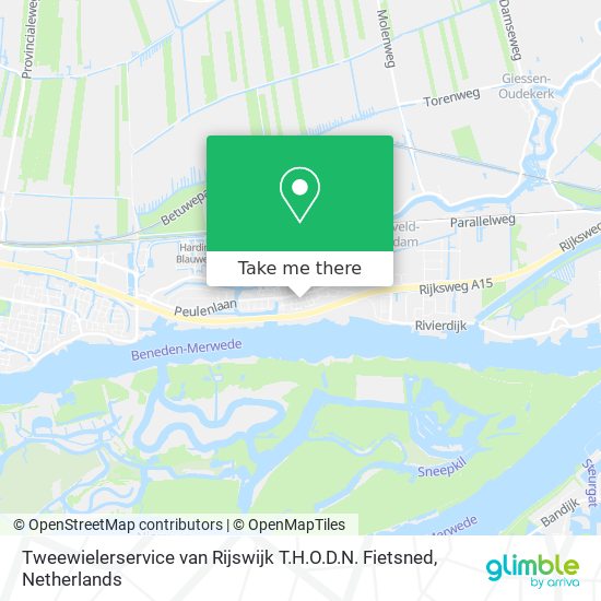 Tweewielerservice van Rijswijk T.H.O.D.N. Fietsned map