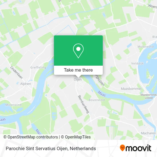 Parochie Sint Servatius Oijen map