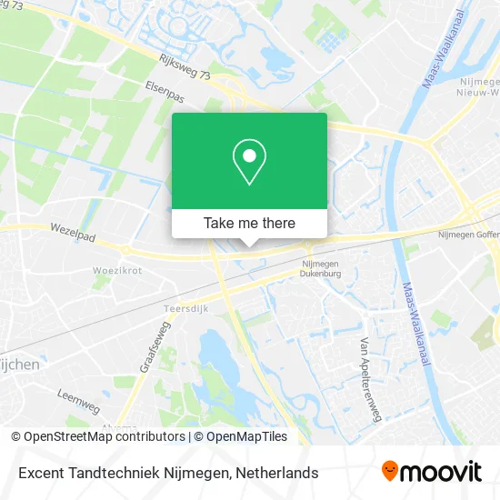 Excent Tandtechniek Nijmegen map