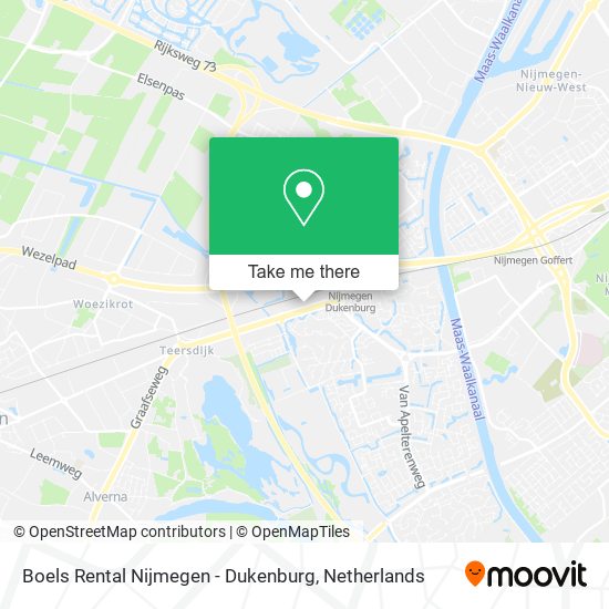 Boels Rental Nijmegen - Dukenburg map