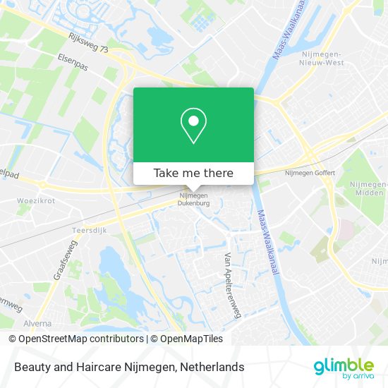 Beauty and Haircare Nijmegen map