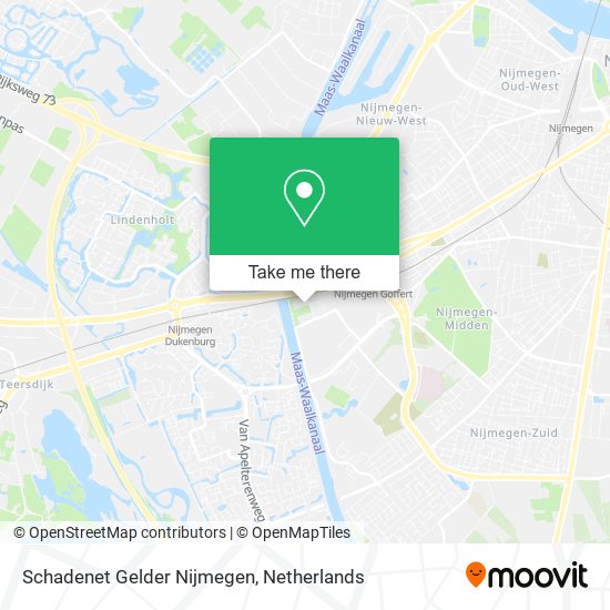Schadenet Gelder Nijmegen map