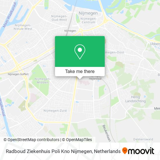 Radboud Ziekenhuis Poli Kno Nijmegen map