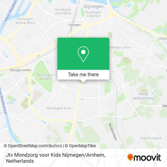 Jtv Mondzorg voor Kids Nijmegen / Arnhem Karte
