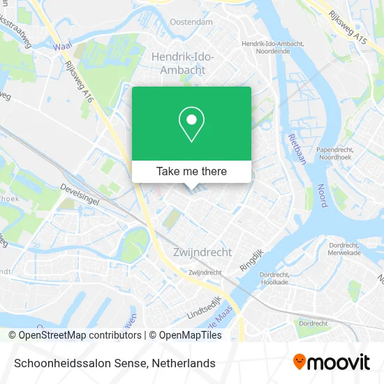 Schoonheidssalon Sense map