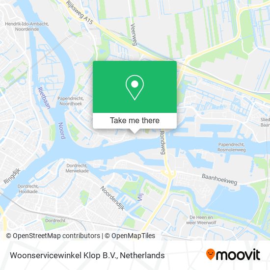 Woonservicewinkel Klop B.V. map