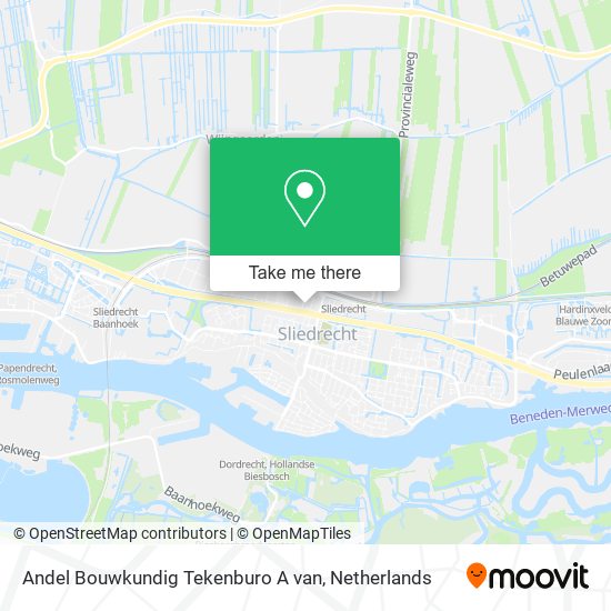 Andel Bouwkundig Tekenburo A van map