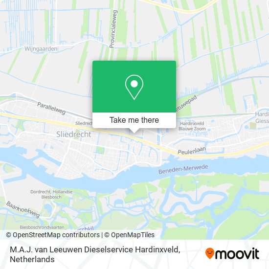 M.A.J. van Leeuwen Dieselservice Hardinxveld map