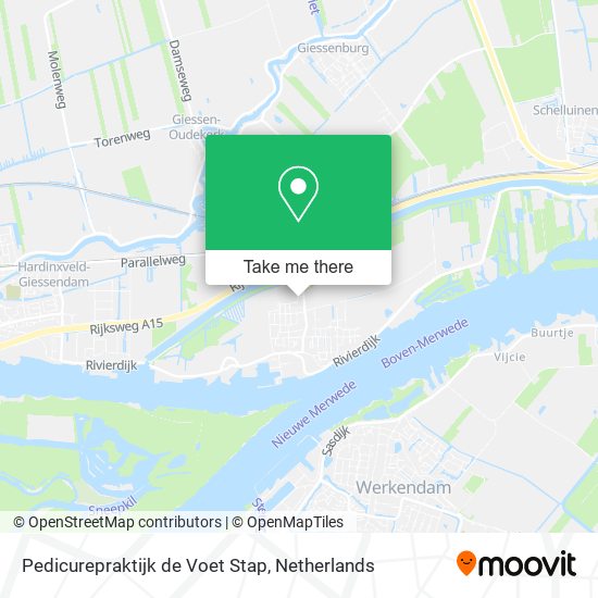 Pedicurepraktijk de Voet Stap map