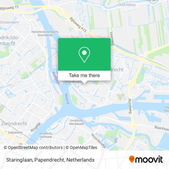 Staringlaan, Papendrecht map