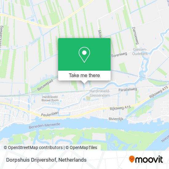 Dorpshuis Drijvershof map