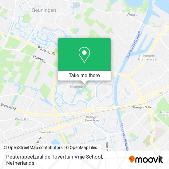 Peuterspeelzaal de Tovertuin Vrije School map