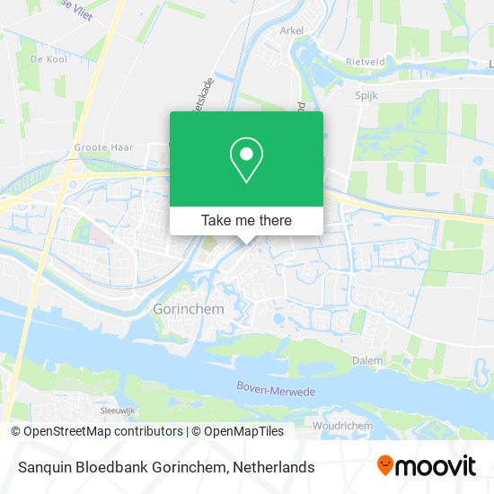 Sanquin Bloedbank Gorinchem map