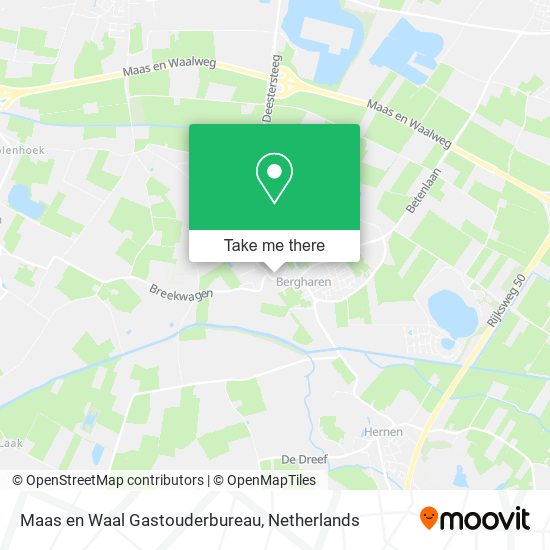 Maas en Waal Gastouderbureau map