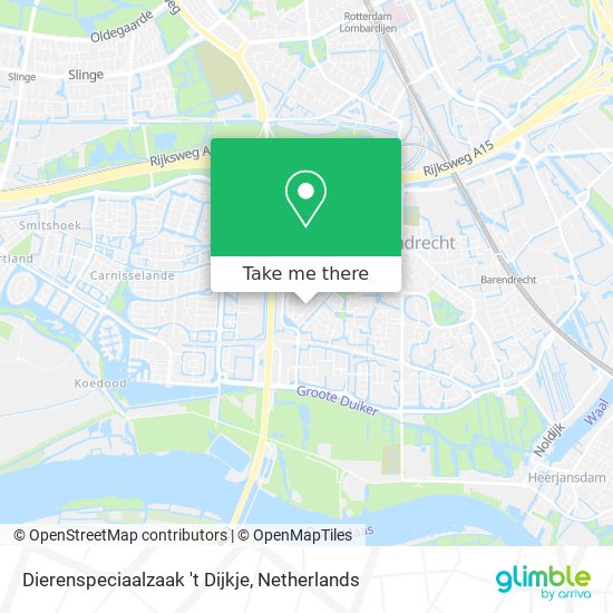 Dierenspeciaalzaak 't Dijkje map