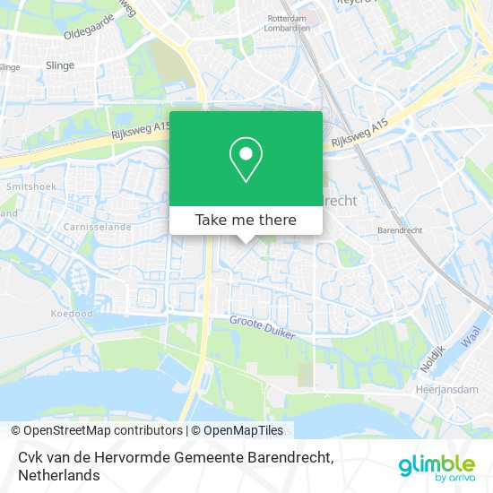 Cvk van de Hervormde Gemeente Barendrecht Karte