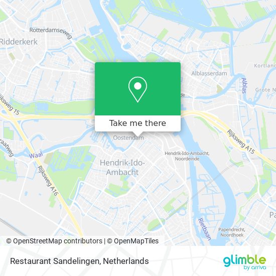 Restaurant Sandelingen map