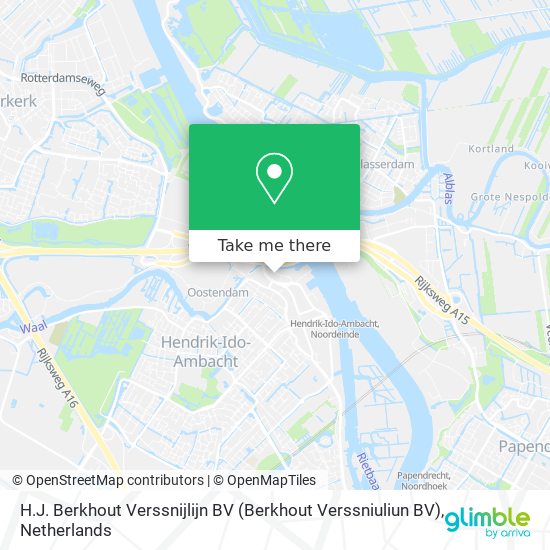 H.J. Berkhout Verssnijlijn BV (Berkhout Verssniuliun BV) Karte