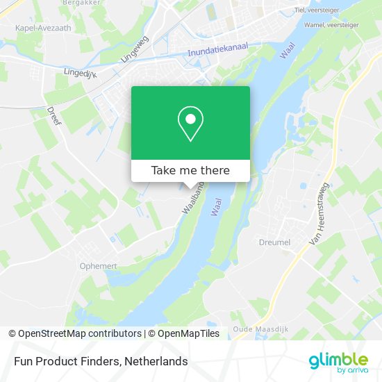 Fun Product Finders map