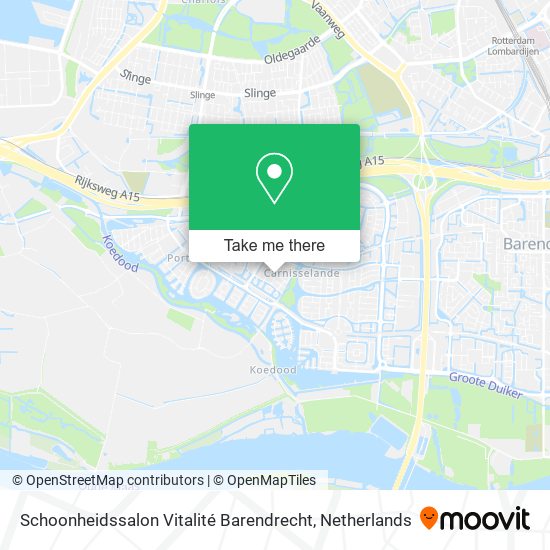 Schoonheidssalon Vitalité Barendrecht map