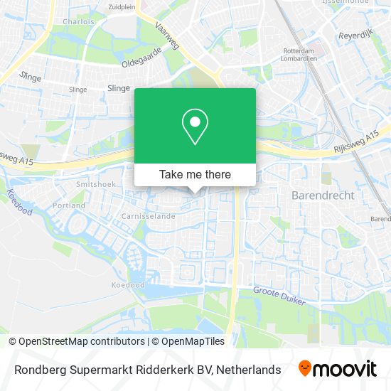 Rondberg Supermarkt Ridderkerk BV map