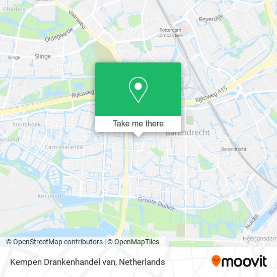 Kempen Drankenhandel van map