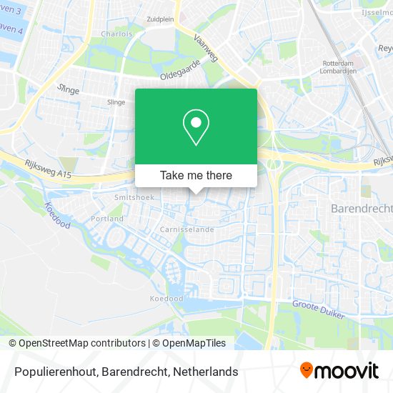 Populierenhout, Barendrecht Karte