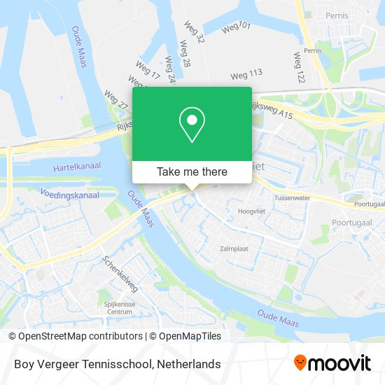 Boy Vergeer Tennisschool map