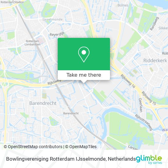 Bowlingvereniging Rotterdam IJsselmonde map