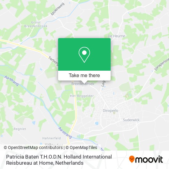 Patricia Baten T.H.O.D.N. Holland International Reisbureau at Home map