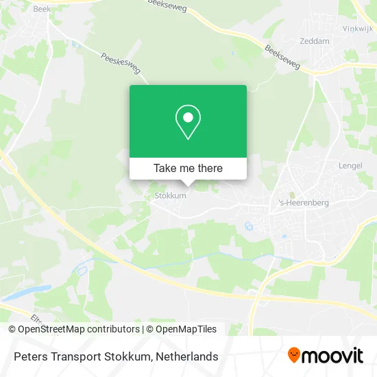 Peters Transport Stokkum map