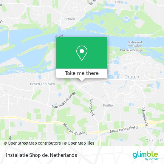 Installatie Shop de map