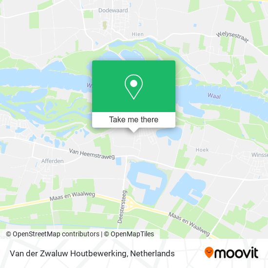 Van der Zwaluw Houtbewerking Karte